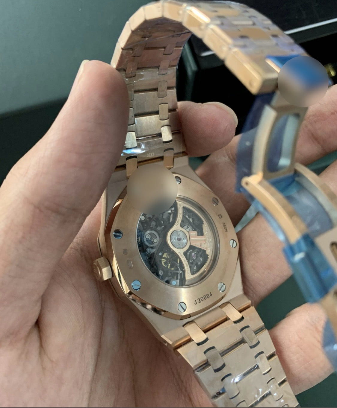 Aidemars Puguet Rosegold Skeleton Watch Royale Oäk