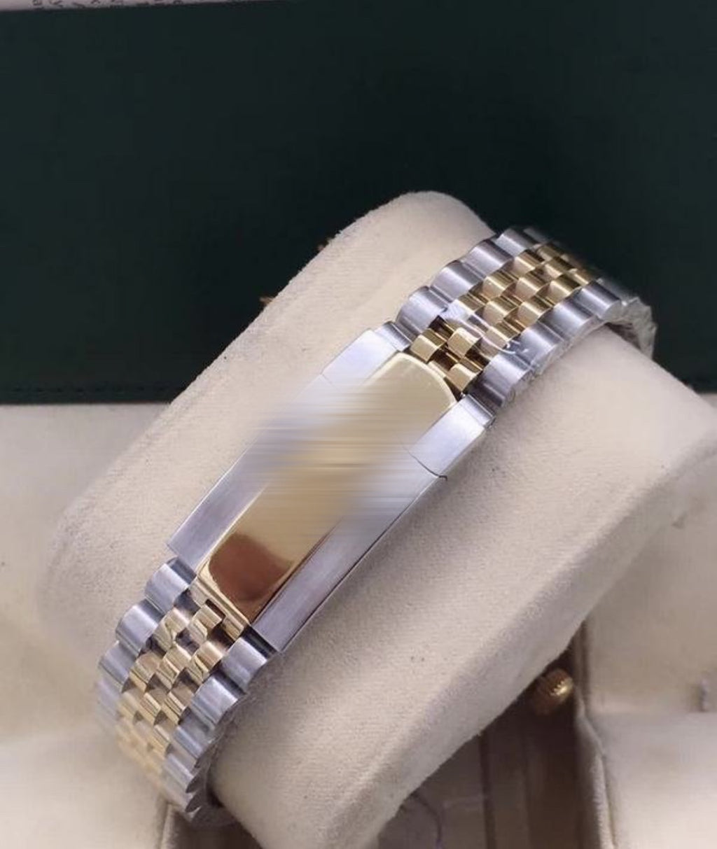 Polex Silver Gold Two-Tone Wimbledon Jubilee Bracelet Watch