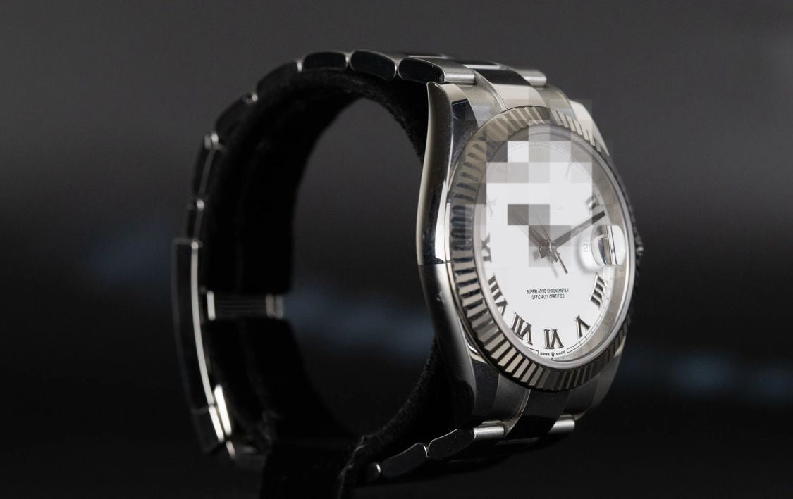 Polex Jatedust Oyster White Dial Roman Numerals Watch