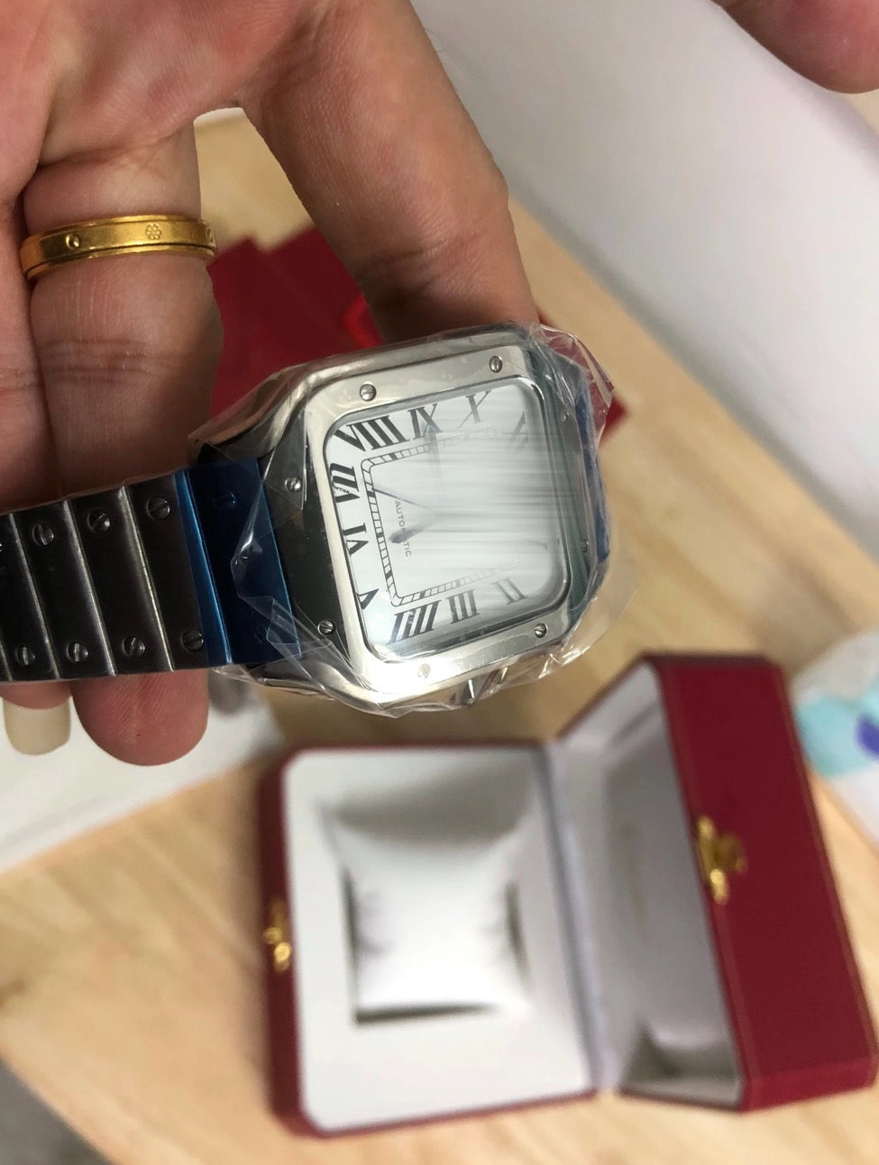 Cardier Santos Silver Watch