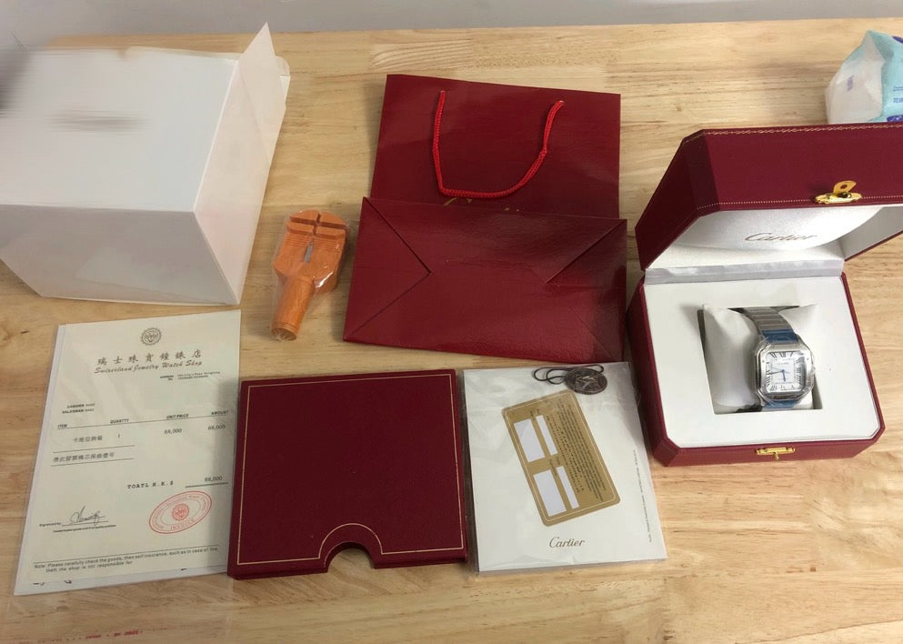 Cardier Santos Silver Watch