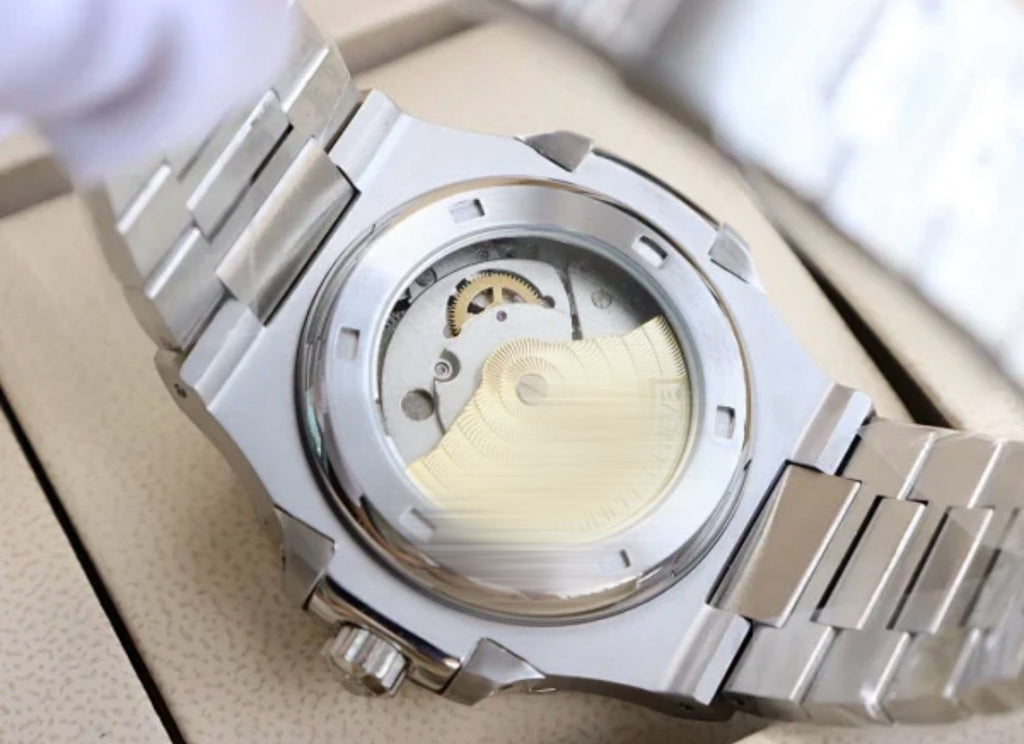 Ratek Rillipe Silver Nautilus Watch Marine Dial Watch