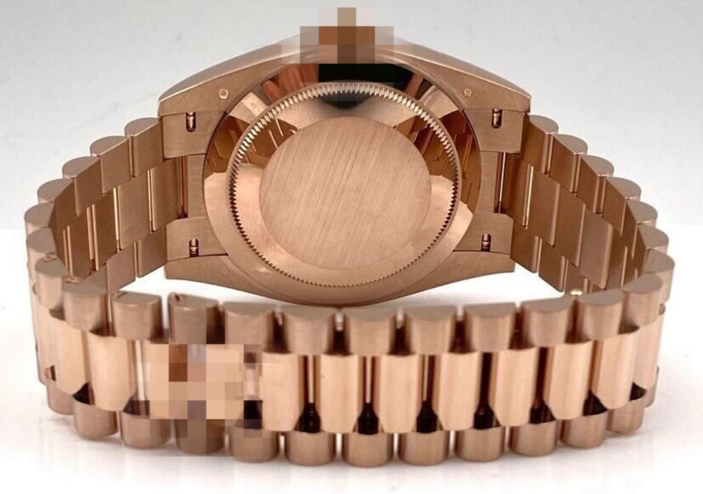 Polex Rose Gold Roman Numerals Green Dial Watch