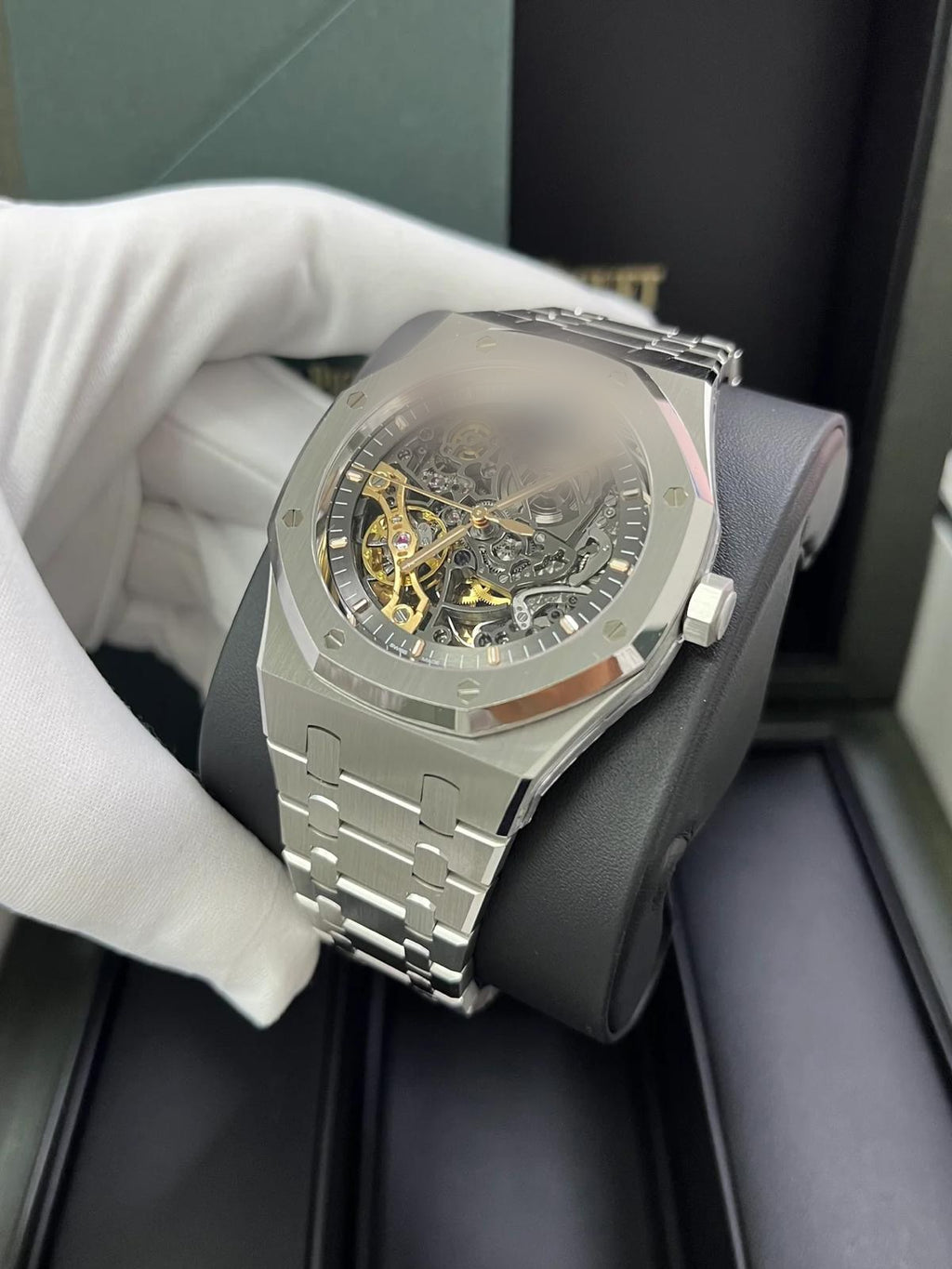 Aidemars Puguet Royale Oak Silver Skeleton Dial Watch