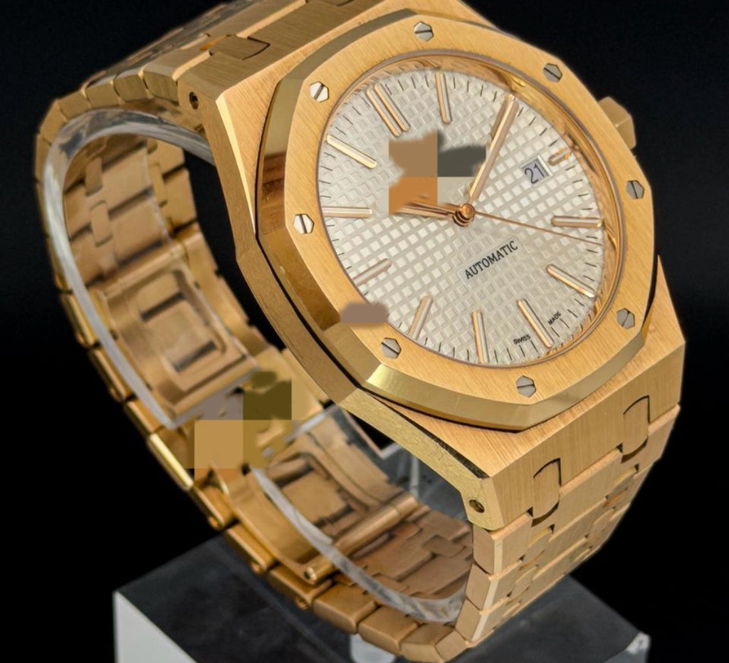 Aidemars Puguet Royal Oak Gold White Dial Watch