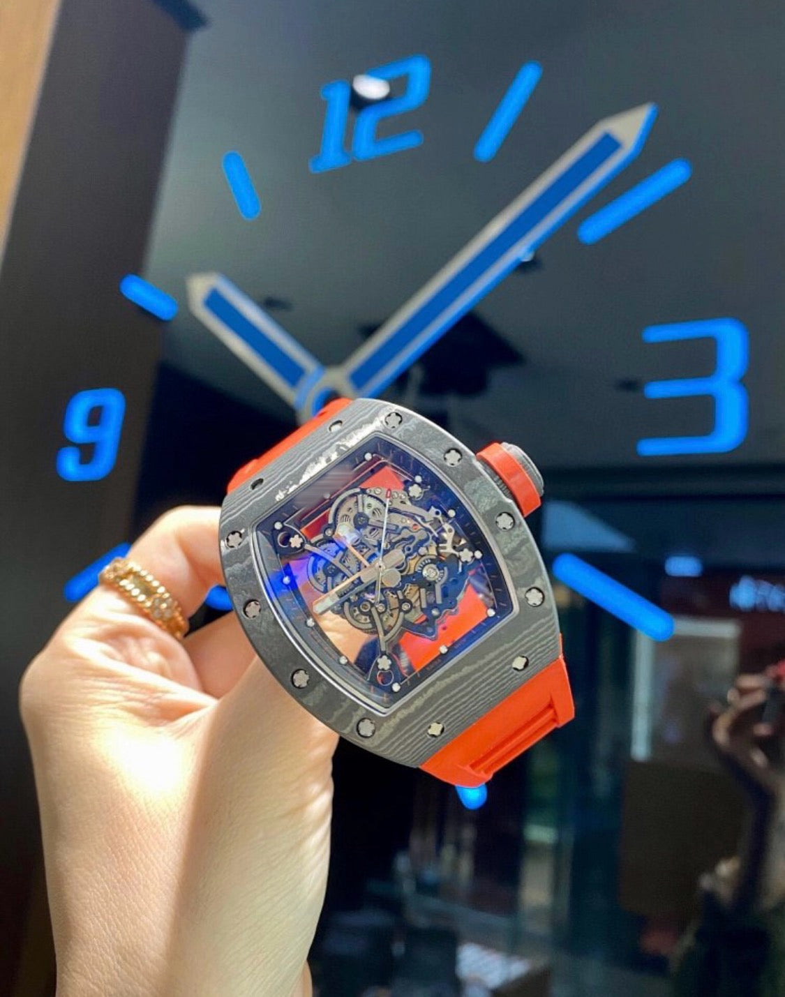 Richar Milly RM-055 Red and Black Watch