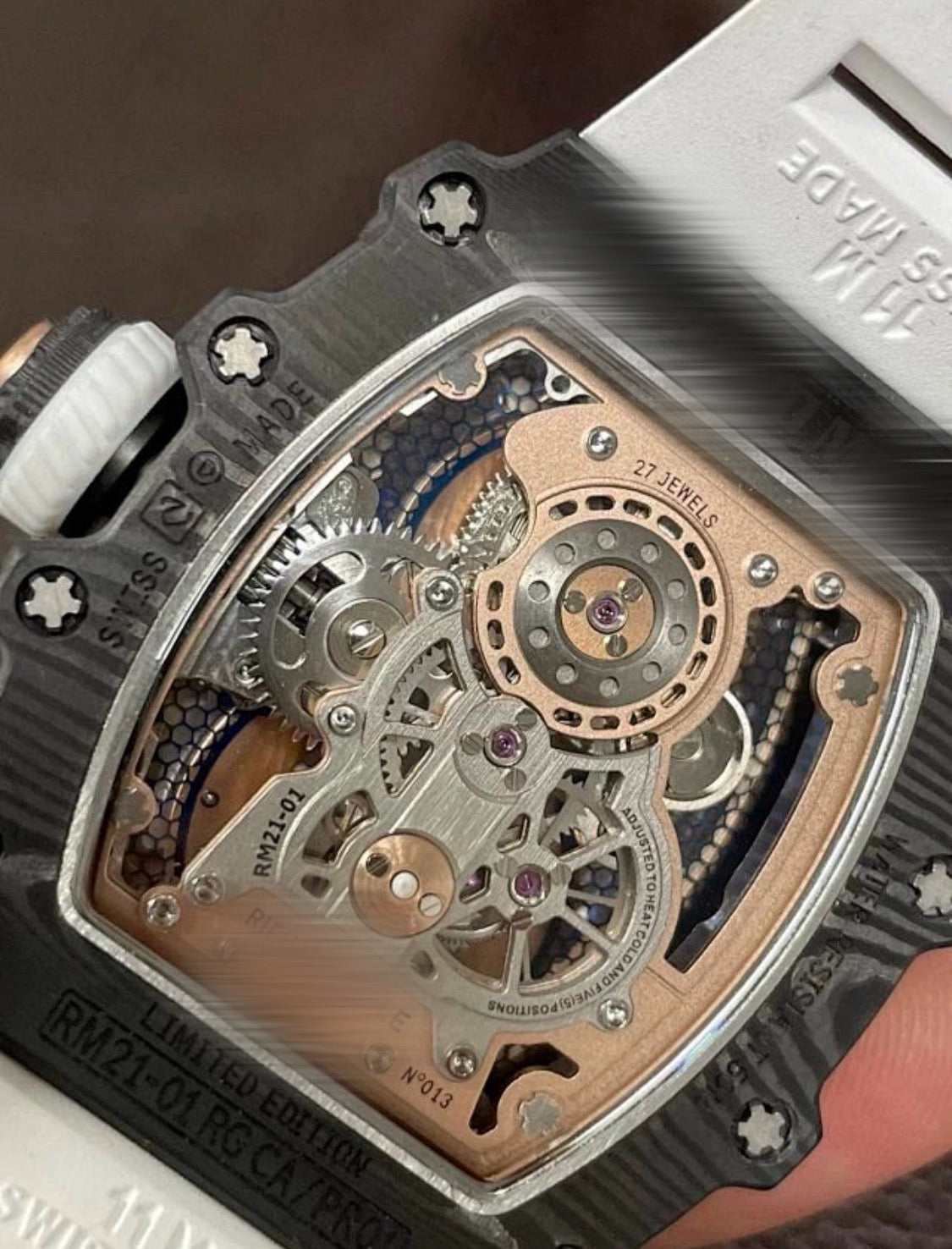 Richar Milly RM 21-01 White Rosegold Watch