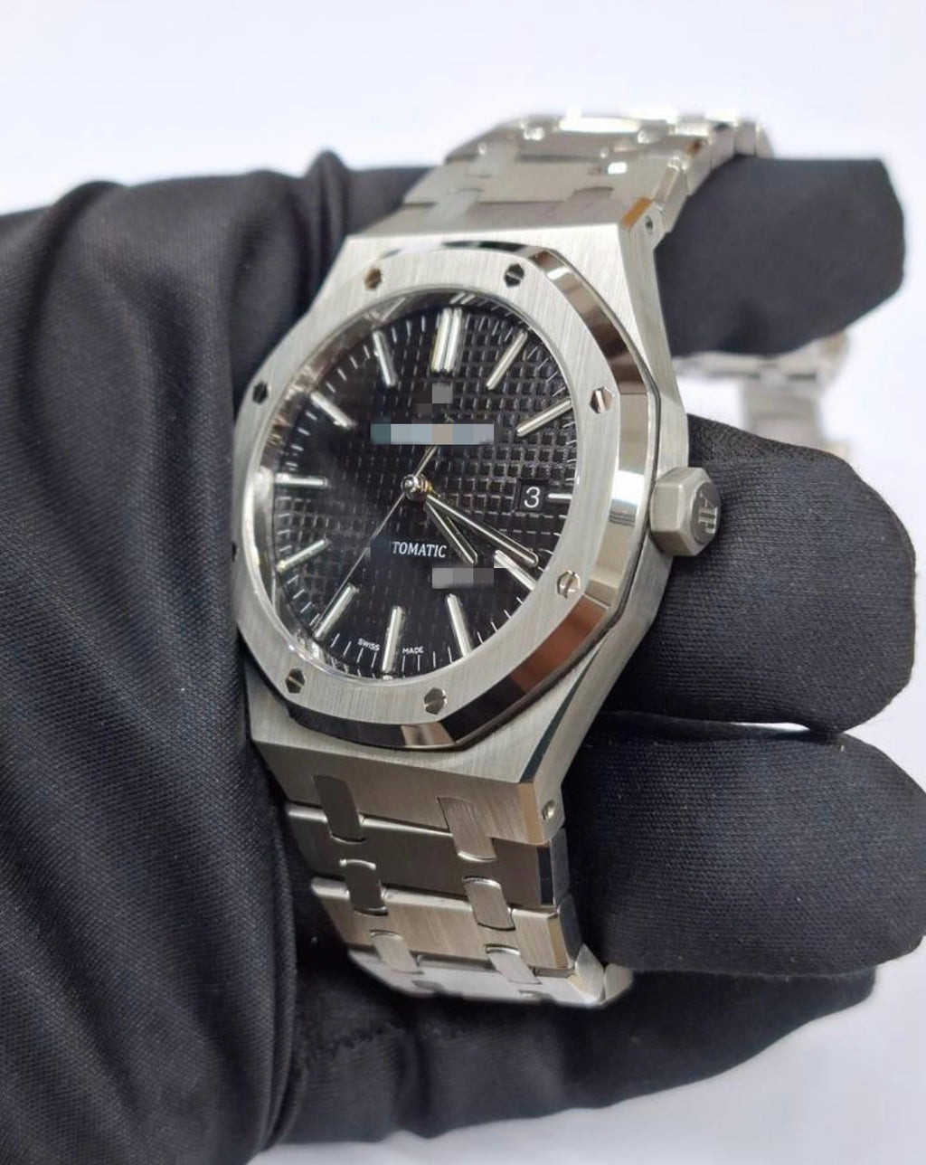 Aidemars Puguet Royale Öak Silver Black Dial Watch