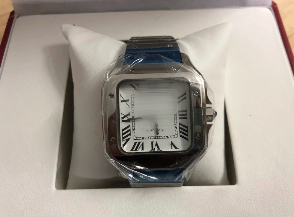 Cardier Santos Silver Watch
